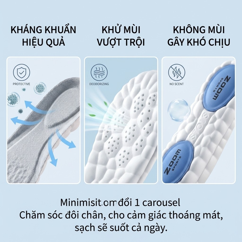 🔥Giá sốc🔥Đế giày thể thao, đế giày hấp thụ sốc, thấm mồ hôi và thoáng khí, đế giày chống mùi và siêu mềm, đế giày dày và chống trượt/Đế giày tăng chiều cao mềm mại / đế giày thể thao chống mùi và thấm mồ hôi