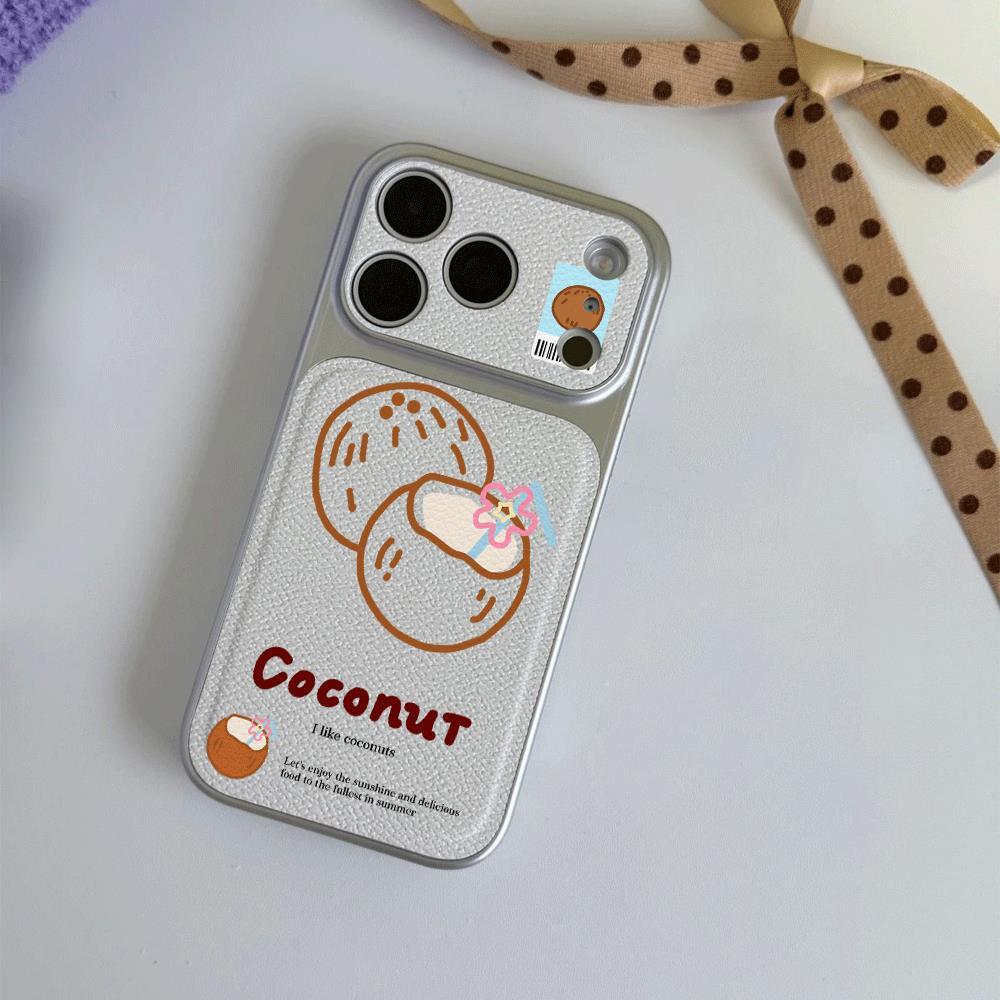 Dừa tươi phù hợp với ốp lưng iPhone17/16/15  dễ thương xr chống sốc mới nhất iPhone17pro