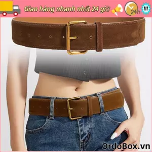 Thắt Lưng ORDOBOX Pin Buckle, Da Lộn Thiết Kế Rộng, Phù Hợp Làm Quà Tặng