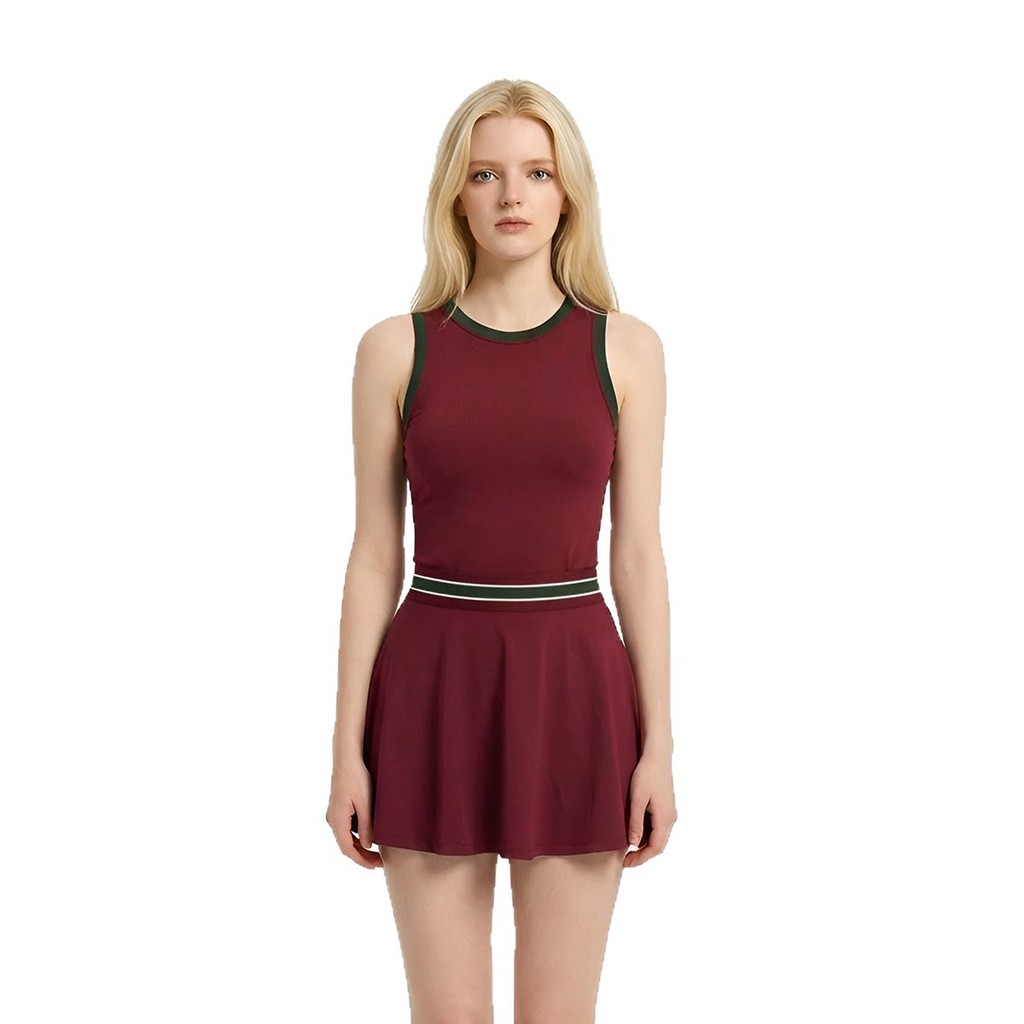 Váy Thể Thao Two-Piece Có Miếng Lót Ngực, Phù Hợp Cho Các Hoạt Động Ngoài Trời Như Golf Và Cầu Lông