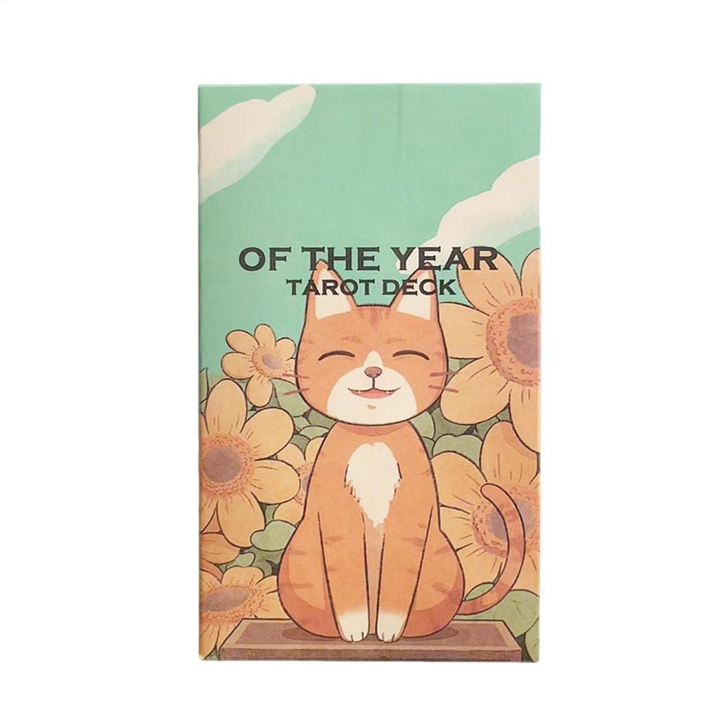 Tarot Cards Tarot Card Set Year Theme 10.5x6.2cm Pocket Size Spirit Deck Book 78X For Divination Astrology junlavn