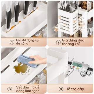 Kệ để lọ gia vị 4 tầng Tủ đựng gia vị bếp trắng kệ đựng gia vị kệ đựng gia vị đẹp kệ đựng gia vị
