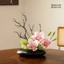 chậu cây cảnh bonsai giả phong cách trung hoa decor phòng khách tiểu cảnh rêu đá nghệ thuật cắm sẵn kèm chậu gốm cao cấp