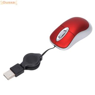Chuột Có Dây OUSXA, Chuột USB Cáp Thu Vào Kích Thước Mini, Bánh Xe Mini 1200 DPI 3 Cách Thiết Kế Nhỏ Gọn Chuột Quang Học Tại Nhà Trường