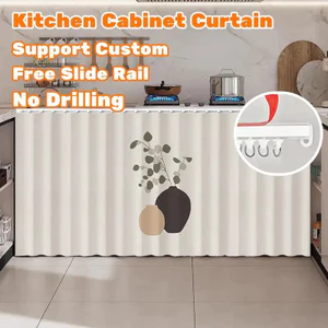 Rèm tủ có đường trượt – Phong cách tối giản Bắc Âu, Vỏ bồn rửa không khoan cho nhà bếp, ống chống bụi & ẩn