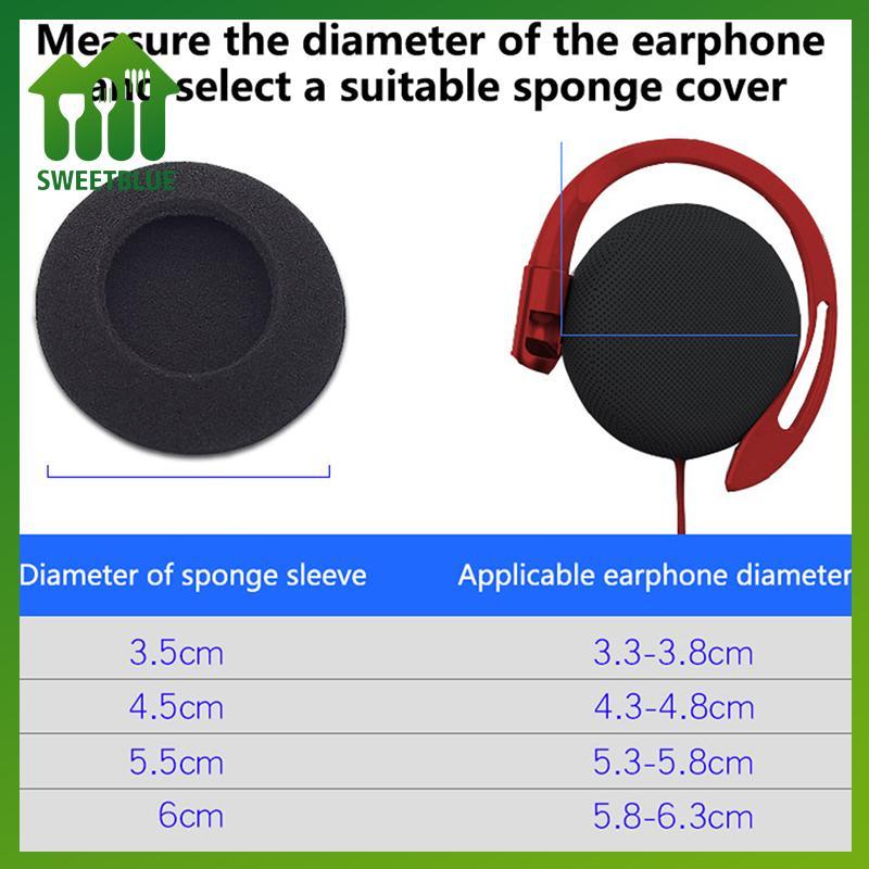 SWEET 10 Cái Thi Foam Earpads Đệm Miếng Đệm Tai 3.5 / 4.5 / 5.5 / 6cm Cho Earhook Tai Nghe Tròn n