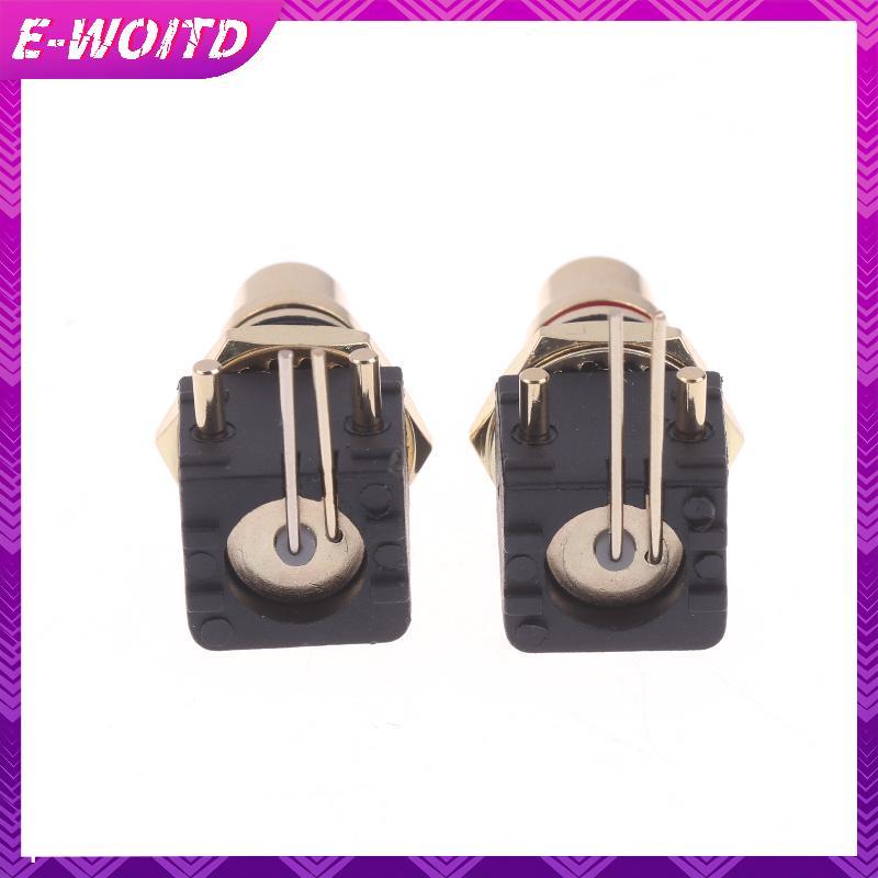 E-WOITD 2 / 4 Cái RCA Nữ Soet Khuỷu Tay Pin PCB Bảng Điều Khiển Gắn Bộ Chuyển Đổi Góc Phải Đồng Mạ Vàng Bộ Giải Mã Đầu Nối Đồng Trục Kỹ Thuật Số E-WOITD