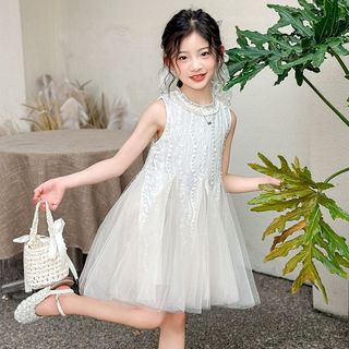 Váy công chúa cho bé gái – Dáng xòe nhẹ nhàng, không tay thoáng mát, mặc hè xinh xắn