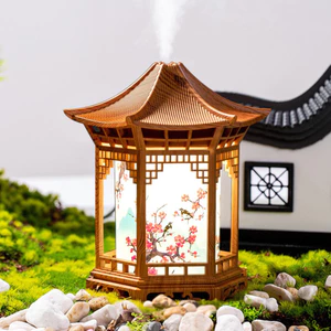 Máy tạo độ ẩm phun sương mát mẻ cho máy tạo độ ẩm 2 trong 1 trong nhà Zen-garden và ánh sáng ban đêm làm dịu tối giản Yo-ga và phòng thiền