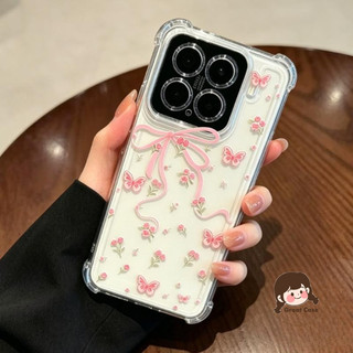 Ốp Điện Thoại Hoa Bướm Màu Hồng Thời Trang Cho Realme GT Neo 7X 7 6 5 SE 3T 3 2 2T GT8 GT7 GT6 GT5 GT3 GT2 Pro Master Q5X Q5 Q3 Pro Q3i Q2 Q2i Q 5G 4G Trong Suốt Bốn Góc Bìa mềm