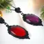 Ma cà rồng Bat Necklace màu tím, trang sức gothic vintage, phụ kiện phù thủy