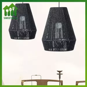 SWEET Hiện Đại Dệt Mặt Dây Chuyền Ánh Sáng Đồ Chơi Trang Trại Treo Đèn Dệt Tay Mây Giỏ Bóng Cho Nhà Bếp Đảo Phòng Ăn Hành Lang n