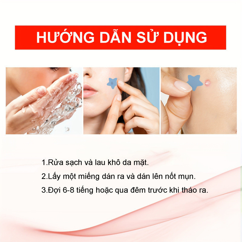 Miếng Dán Mụn Hình Ngôi Sao 200 Miếng – Nhiều Màu Sắc, Vô Hình, Loại Bỏ Mụn Hiệu Quả, Chăm Sóc Da An Toàn