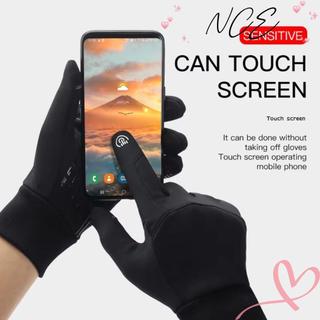 Găng tay trượt tuyết đi xe đạp, nylon và polyester, ấm áp mùa đông, chạm màn hình cảm ứng dễ dàng