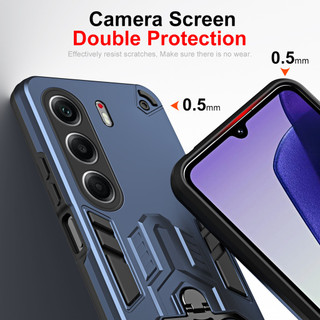 Dành Cho Tecno Camon 40 Pro 4G / 5G Ốp điện thoại Giáp Cứng Với Giá Đỡ Nhẫn Đôi Cạnh Mềm Chống Sốc Mỏng Vỏ
