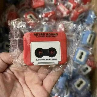 Vintage Ghi Người Chơi Móc Khóa Cho Cặp Đôi Quà Tặng Mini Ghi Âm Hộp Nhạc Mặt Dây Chuyền Trang Trí LENL