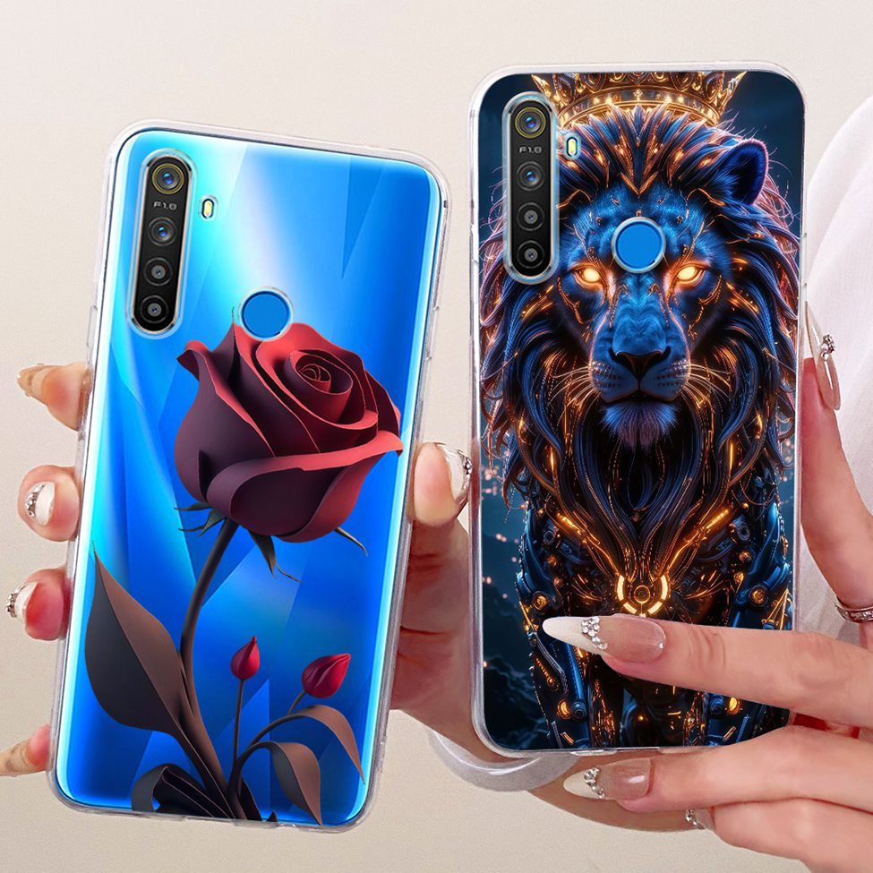 Vỏ Trong Suốt Cho Realme 6i Ốp Lưng RMX2040 Bướm Thời Trang Ngộ nghĩnh Dễ Thương Sơn Vỏ Mềm Cho Real me 6i
