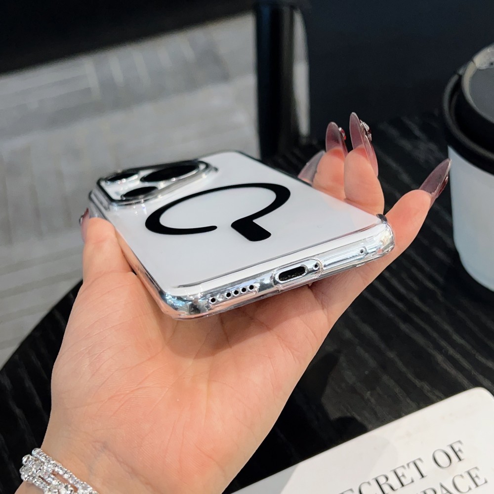 Ốp Điện Thoại Từ Tính Trong Suốt Cao Cho Huawei Pura 80 70 Mate 70 60 Nova 14 13 Pro + Ốp Điện Thoại Thời Trang Đơn Giản Chống Trơn Trượt