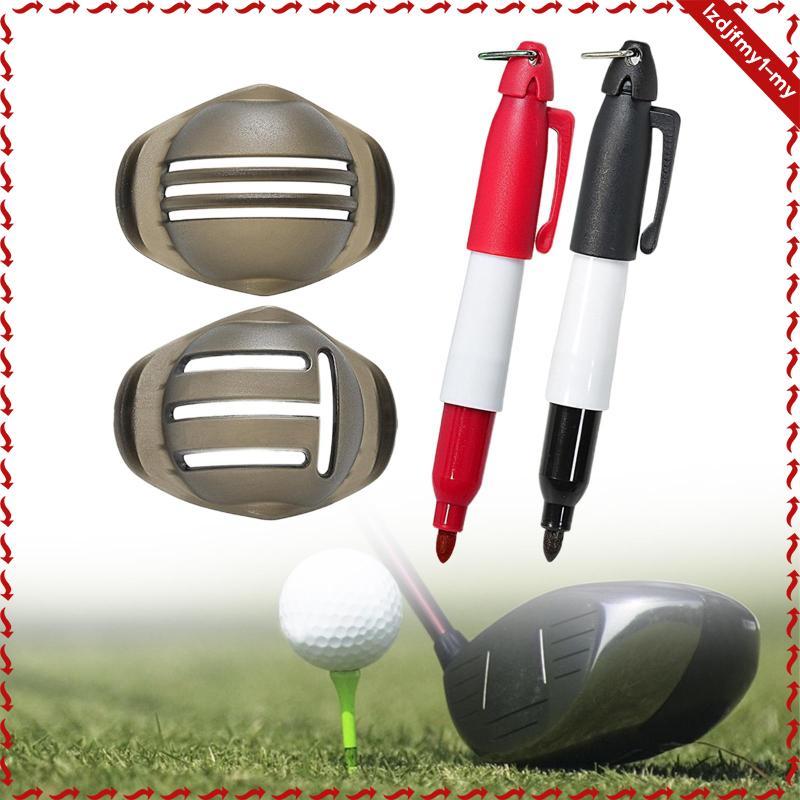 Leipupa 2 Chiếc Golf Bóng Đánh Dấu Bộ 2 Bút Dòng Vẽ Đường Huấn Luyện Căn Chỉnh Đánh Dấu Dụng Cụ Cho Đường Thẳng Định Vị Nữ