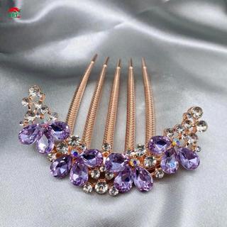 Lấp Lánh Kim Cương Giả Hoa Lược Tóc Phong Cách Trung Hoa cho Tiệc Cưới và Tiệc Sườn Xám