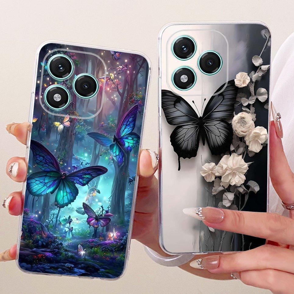 Ốp Silicon Mềm Trong Suốt Cho Honor 400 Lite 400 pro Ốp Điện Thoại Honor400 Cover Hoạt Hình Mèo Rồng Hoa Bướm Họa Tiết