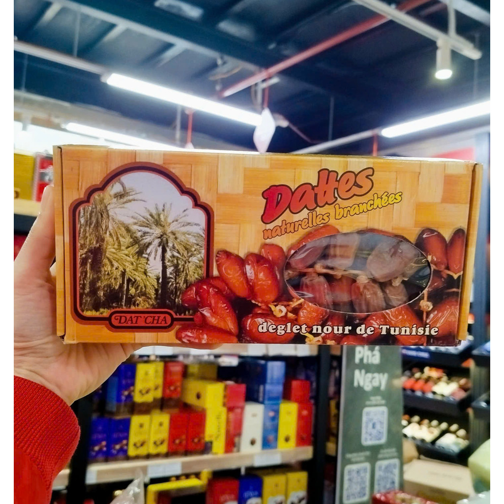 Chà Là Nguyên Cành Dattes Hộp 500g Chà Là Tự Nhiên, Trái Đều Vị Ngọt Tự Nhiên