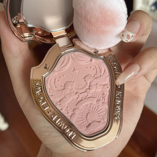 FLOWER BIẾT Unicorn Blush Powder Blusher High Gloss Color Rendering Multi-Functional Blusher Facial Makeup