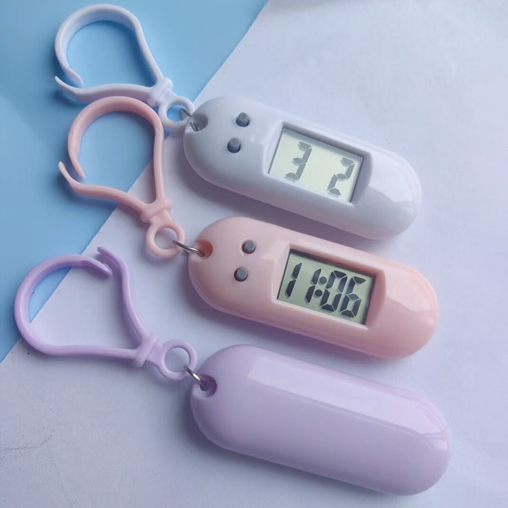 Móc khoá đồng hồ điện tử mini nhỏ gọn tiện lợi,Đồng Hồ Led Điện Tử Mini, Có Móc Treo Balo, Du Lịch - FE123