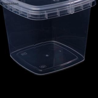 Queenten 1Pc 280ML / 500ML / 1L Xô nhựa rỗng có nắp Bình PP kín khí Hộp đựng trong suốt để bảo quản thực phẩm số lượng lớn Xô đồ uống QT