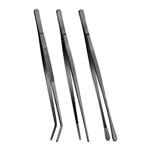 Yoo 3 Miếng Kẹp Thép Không Gỉ Chịu Nhiệt Dài Dễ Dàng Cầm Để Xử Lý