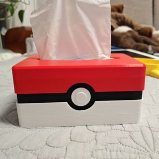 Hộp đựng khăn giấy hình quả bóng Pokémon Poke Hàng hóa hoạt hình Hộp giấy in 3D thời trang đơn giản hiện đại