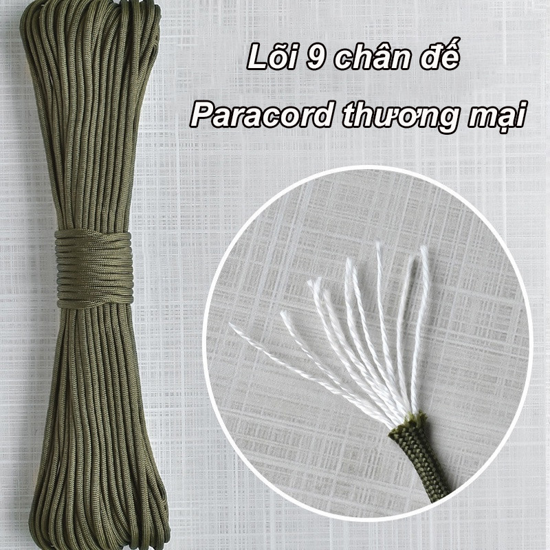 【24H】Cuộn dây dù paracord chất lượng 31m lý tưởng để làm dây kéo dây buộc túi hoặc dựng lều trại khi đi phượt khám phá