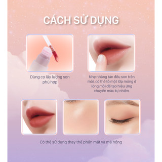 Son Tint Lì Siêu Nhẹ Cloudy Baby Bright Bám Màu Chuẩn Sắc 2,6g