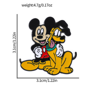 2 Chiếc Hoạt Hình Dễ Thương Goofy & Mickey Kim Loại Men Chân Anime Đáng Yêu Hợp Kim Thổ Cẩm Ba Lô Phụ Kiện