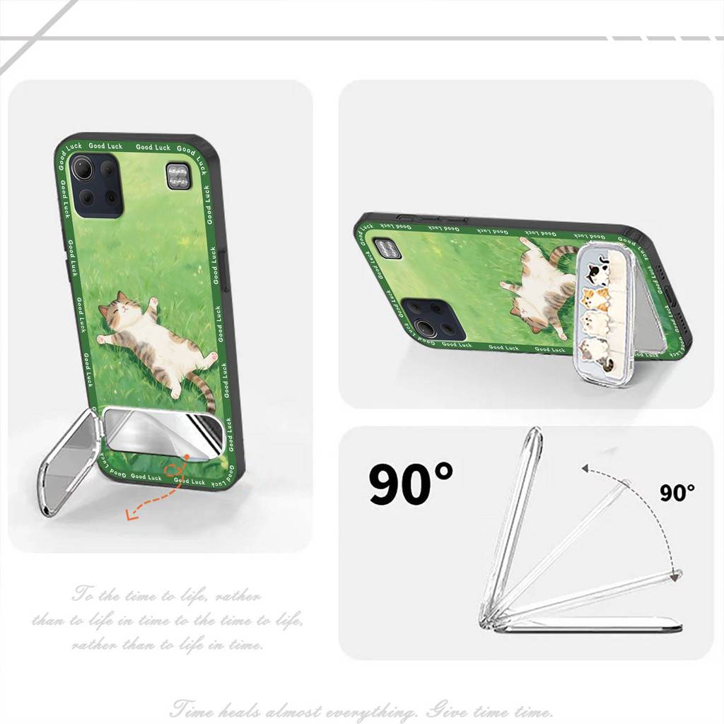 Ốp Điện Thoại Chống Sốc Chống Bụi Cho LG K92 5G / Q92 Ốp Lưng Dễ Thương Bền Bọc Toàn Bộ Ba Chiều Vải Miếng Dán Chống Bụi Bẩn Thêu Silicon Mềm Vỏ Bảo Vệ Gương TPU