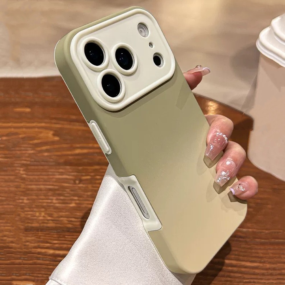 Ốp điện thoại họa tiết mờ màu Gradient 2 trong 1 cho IPhone 17 Pro Max 16 15 14 13 Vỏ bảo vệ chống sốc