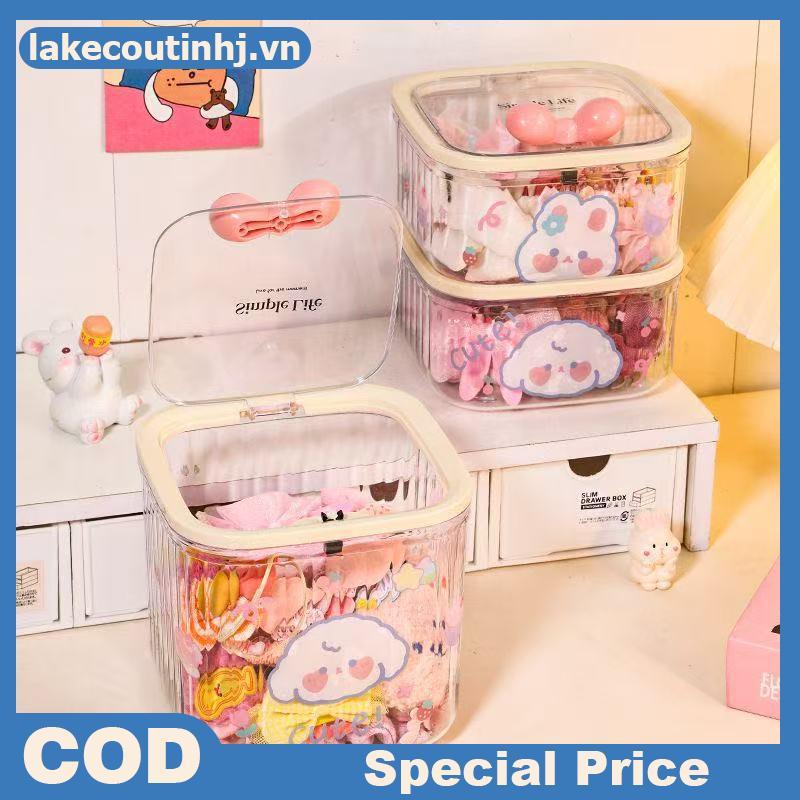 Lu Rõ Ràng Phụ Kiện Hộp Tổ Chức Hộp Bảo Quản Đa Năng Cho Dây Buộc Tóc Trang Sức Phòng Tắm Để Bàn Có Lưu Trữ Tổ Chức tinhj