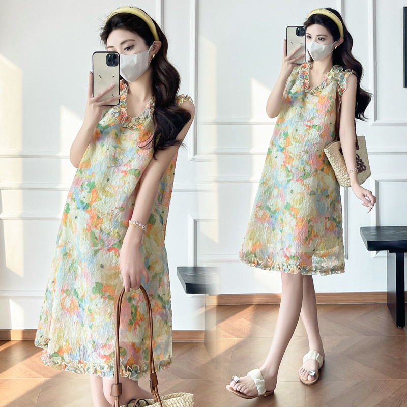 Trang phục bà bầu mùa hè kiểu Pháp đẹp dáng ôm hơn