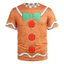 Áo thun cosplay 3D gingerbread ngộ nghĩnh dành cho nam - Phù hợp cho lễ hội và mặc hàng ngày