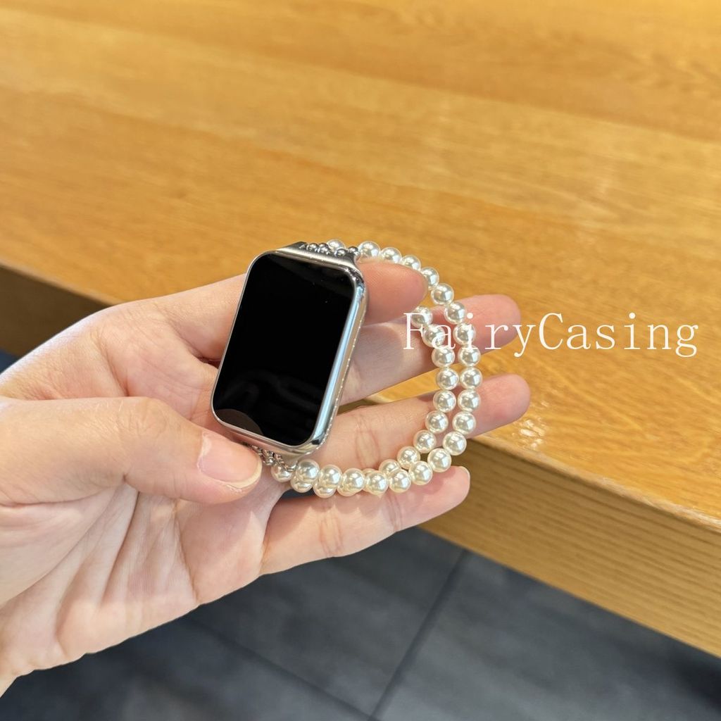 Dây Ngọc Trai Trắng Cho Huawei Band 11 10 9 8 Phụ Kiện Dây Đeo Tay Vòng Tay Pulseira Cho Huawei Band 11Pro Dây Đeo