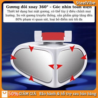 Gương hỗ trợ lái xe an toàn xoay 360 độ cho ô tô Hỗ trợ đảo chiều / Quan sát bánh xe،Góc nhìn rộng, giảm điểm mù