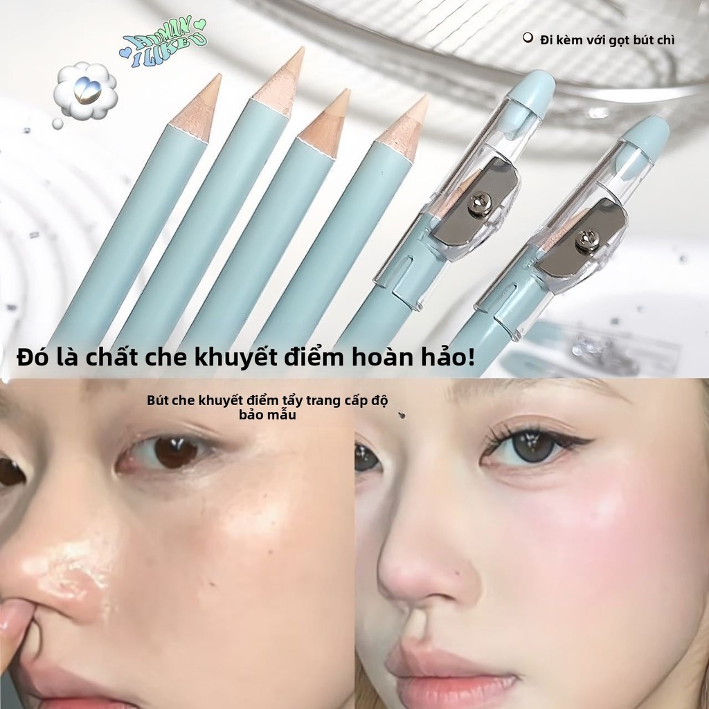 SWEET MINT [Bút che khuyết điểm 2 trong 1] – Che mụn, quầng thâm, đốm nâu, có gọt bút chì tiện lợi