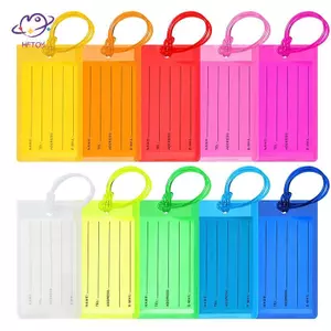 HFTOY Mềm Pvc Du Lịch Thẻ Hành Lý Máy Bay Màu Silicon Bán Buôn Vali Nhãn Phụ Kiện Túi Tên Thẻ Tay Áo ~