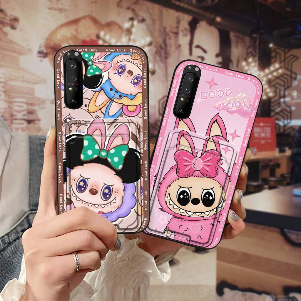 Ốp lưng Sony Xperia1 II TPU mềm, khe cắm thẻ, chống bụi/nước/va đập, bền, thiết kế thời trang