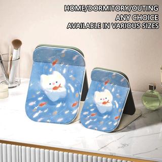 Mèo con bơi cá Gương Trang Điểm Gấp Mini Thỏ Xanh Bền Đẹp Dễ Mang Theo Mọi Lúc