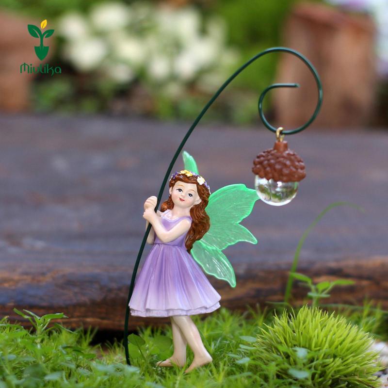 Miulika Tượng Cổ Tích Vườn Cọc Cây Trang Trí Nồi Điêu Khắc Nhỏ DIY Cây Cảnh Thủ Công Cho Sân