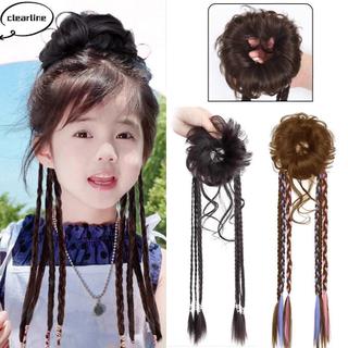 CLEARLINE Băng Đô Tóc Giả Cho Bé Chống Trơn Trượt Dễ Thương, Quà Tặng Hoa Bud Tóc Vòng Cô Gái Tóc Giả Sinh Nhật Đầu Tiên