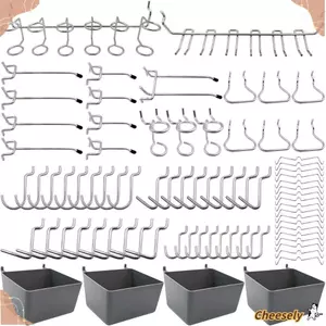 GIÁ RẺ 80 CÁI Móc Pegboard, Bộ lưu trữ các loại kim loại, Thùng đựng dụng cụ