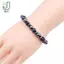 Vòng tay hạt đá Hematite luân xa, co giãn thoải mái, hỗ trợ giảm căng thẳng