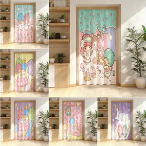 Sanrio Little Twin Stars Rèm Cửa Polyester Mềm Trang Trí Nhà Cho Phòng Khách Phòng Ngủ Máy Có Thể Giặt 1PC